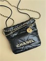 CHANEL Сумка 22 mini в клетку гладкая кожа черная СК-01361