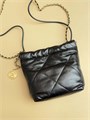 CHANEL Сумка 22 mini в клетку гладкая кожа черная СК-01361