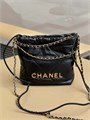 CHANEL Сумка 22 mini в клетку гладкая кожа черная СК-01361