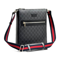 GUCCI мессенджер канва в серой монограмме с боковым карманом на молнии МС-1854