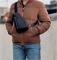 MONTBLANC слинг седло из гладкой черной кожи с основным отделением на молнии и доп карман спереди на молнии СЛ-1101