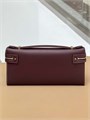Loro Piana клатч гладкая бордовая кожа золото СК-00621
