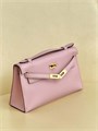 HERMES клатч POCHETTE 22 см розовая кожа свифт золото СК-01618