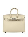 HERMES сумка Birkin 25 см кожа эпсом молочная серебро СК-01589