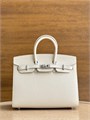 HERMES сумка Birkin 25 см кожа эпсом молочная серебро СК-01589