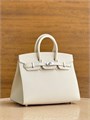 HERMES сумка Birkin 25 см кожа эпсом молочная серебро СК-01589