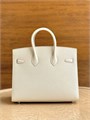 HERMES сумка Birkin 25 см кожа эпсом молочная серебро СК-01589