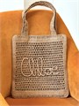 CHLOE сумка Summer Banana из рафии коричневая СК-01569