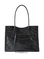 BALENCIAGA сумка-шоппер черная мятая кожа СК-00967