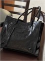 BALENCIAGA сумка-шоппер черная мятая кожа СК-00967