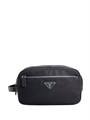 PRADA несессер черный из нейлона с наружными карманами на молнии НС-0165