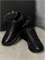 PRADA кроссовки черные кожа с белым лого ОС-2264