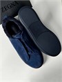 Ermenegildo Zegna кеды из синей замши на меху ОС-2137