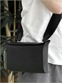 HERMES мессенджер Videpoches кожа того черный с перфорированным лого МС-0779