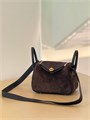 HERMES сумка mini Lindy коричневая замша СК-00753