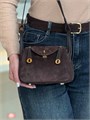 HERMES сумка mini Lindy коричневая замша СК-00753