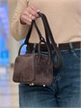 HERMES сумка mini Lindy коричневая замша СК-00753
