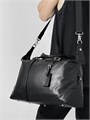 MONTBLANC дорожная сумка из черной гладкой кожи маленькая ДС-0516