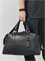 MONTBLANC дорожная сумка из черной гладкой кожи маленькая ДС-0516
