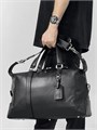 MONTBLANC дорожная сумка из черной гладкой кожи маленькая ДС-0516