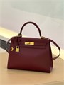 HERMES сумка Kelly кожа гладкая 28 см красная фурнитура золото СК-00390