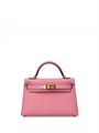 HERMES сумка mini Kelly 19 см кожа Эпсом розовая золото СК-01353
