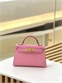 HERMES сумка mini Kelly 19 см кожа Эпсом розовая золото СК-01353