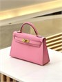 HERMES сумка mini Kelly 19 см кожа Эпсом розовая золото СК-01353