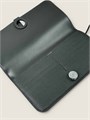 HERMES кошелек кожа Того с хлястиком черный внутри визитки КЛ-01665
