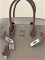HERMES Birkin 30 см этуп-бордо кожа шевре серебро СК-00397