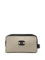 CHANEL косметичка текстиль бежевая маленькая НС-01712