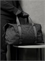 BURBERRY дорожная сумка текстиль монограмма черный круглый логотип ДС-1297