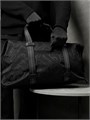 BURBERRY дорожная сумка текстиль монограмма черный круглый логотип ДС-1297