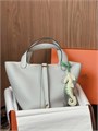 HERMES сумка Picotin Cargo 18 см кожа Того серо-голубая СК-00436