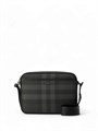 BURBERRY мессенджер маленький прямоугольный горизонтальный с доп карманом на магните канва клетка серый МС-2208
