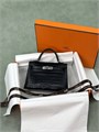 HERMES сумка Mini Kelly кожа крокодила 19 см черная фурнитура серебро СК-00213