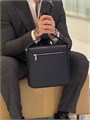 ZILLI мессенджер крокодил темно-синий с клапаном лого серебро МС-00143