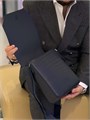 ZILLI мессенджер крокодил темно-синий с клапаном лого серебро МС-00143