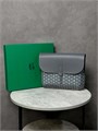 Goyard мессенджер с клапаном канва монограмма серый МС-00002