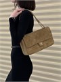 CHANEL сумка замша (горчичный) на золоте 33 см СК-00906