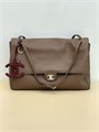 CHANEL сумка Maxi Flap 38 см кожа того коричневая большая золото СК-01582