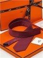 HERMES галстук бордовый ГЛ-00123
