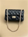 CHANEL сумка винтажная кожа в клетку 20 см черная золото СК-01431