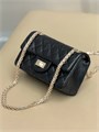 CHANEL сумка винтажная кожа в клетку 20 см черная золото СК-01431