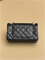 CHANEL сумка винтажная кожа в клетку 20 см черная золото СК-01431