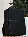 MONTBLANC рюкзак из кожи сафьяно черного цвета на молнии с дополнительным карманом спереди РК-1230