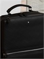 MONTBLANC рюкзак из кожи сафьяно черного цвета на молнии с дополнительным карманом спереди РК-1230