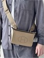 HERMES мессенджер Videpoches кожа того с перфорированным логотипом бежевого цвета МС-0784