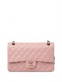 CHANEL сумка 2.55 кожа икра в клетку 25 см розовая золото СК-01356