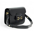 GUCCI сумка гладкая черная кожа золото СК-00346